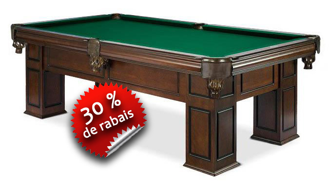 Table de Billard Majestic Frontenac – Dimension: 4x8 pieds / 7 pieds aussi disponible – Couleur Noir - Bandes fabriquées en bois de chêne Nord-Américain et Européen – Ardoise naturelle de 1 pouce – Pattes droites et carrées fabriquées en MDF et plaquées en bois naturel – Poches en cuir véritable – Tapis traité au téflon et plusieurs choix de couleurs – Garantie 25 ans – Trousse d'accessoires incluse - table billard quebec