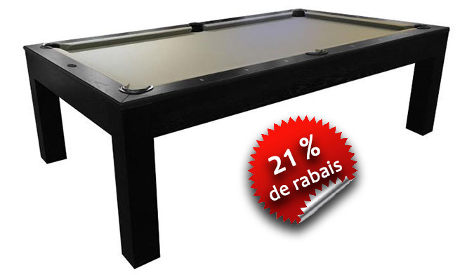 Table de Billard Mensa – Dimension: 4x8 pieds / 7 pieds aussi disponible – Style moderne de couleur noir – Lignes simples, épurées et élégantes – Fabrication en bois de chêne massif Nord-Américain et Européen – Ardoise naturelle de 1 pouce – Poches en cuir véritable – Tapis traité au téflon et plusieurs choix de couleurs disponibles – Garantie 25 ans – Trousse d'accessoires inclus - table billard quebec